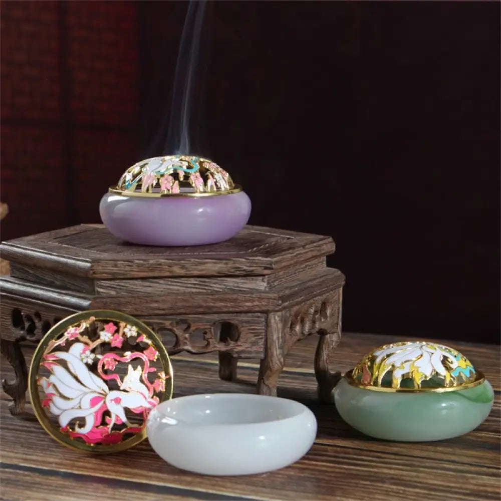 BWOOOH Nine Tailed Fox Liuli Crystal Healing Meditation Incense Burner - Incense Burner