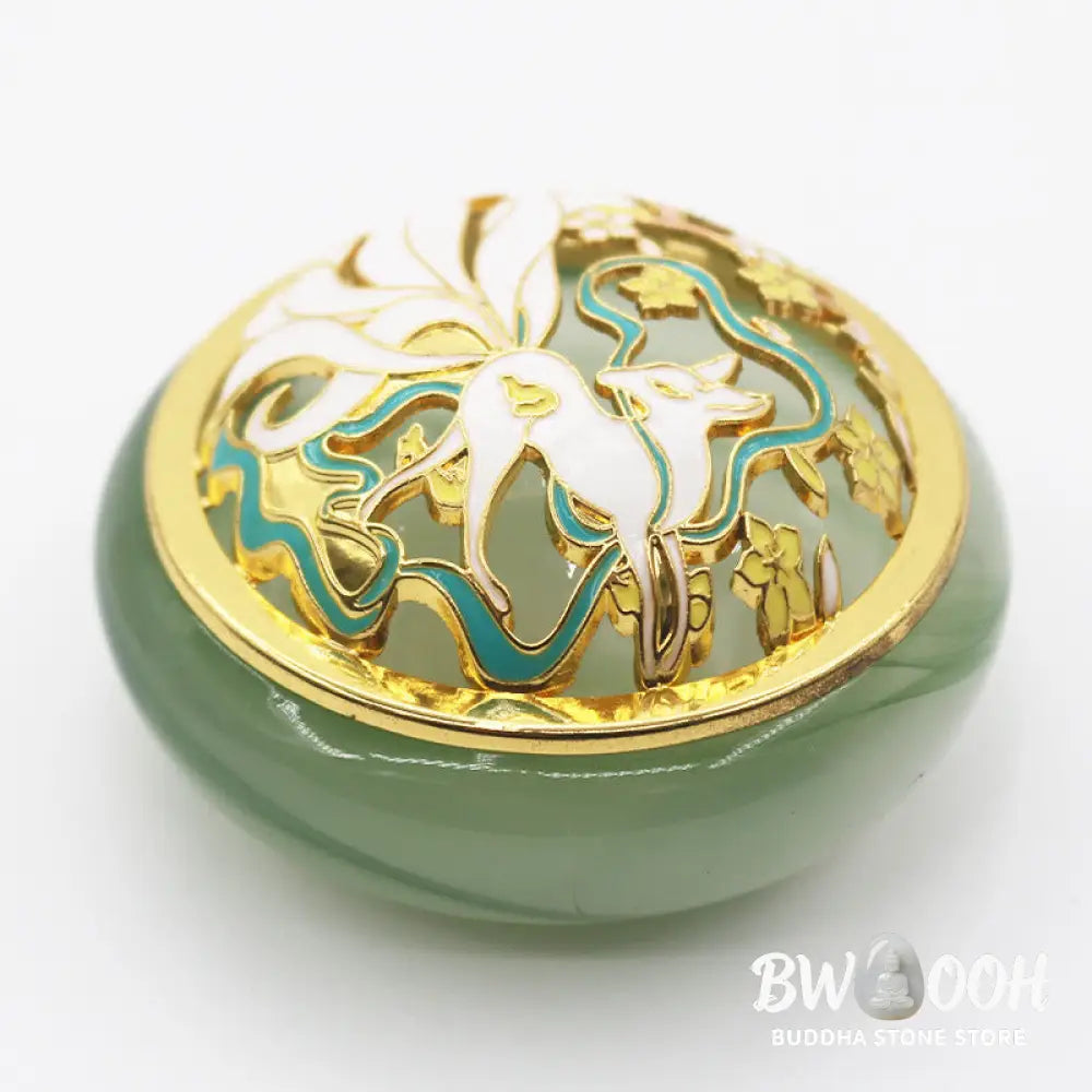BWOOOH Nine Tailed Fox Liuli Crystal Healing Meditation Incense Burner - Incense Burner