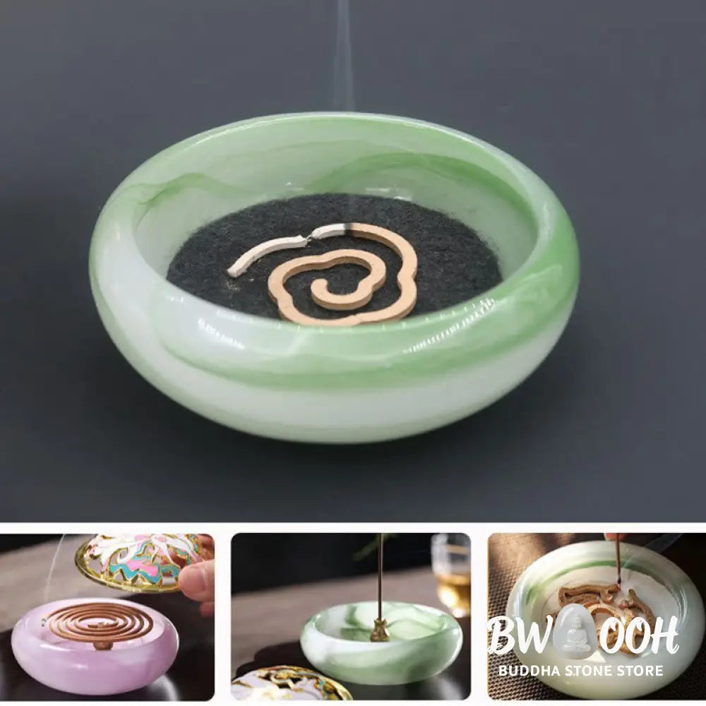BWOOOH Nine Tailed Fox Liuli Crystal Healing Meditation Incense Burner - Incense Burner