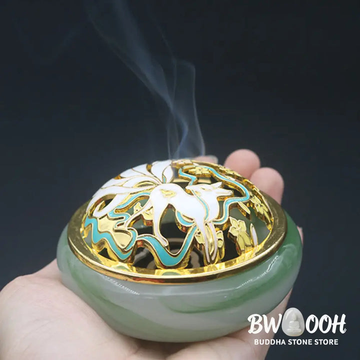 BWOOOH Nine Tailed Fox Liuli Crystal Healing Meditation Incense Burner - Incense Burner