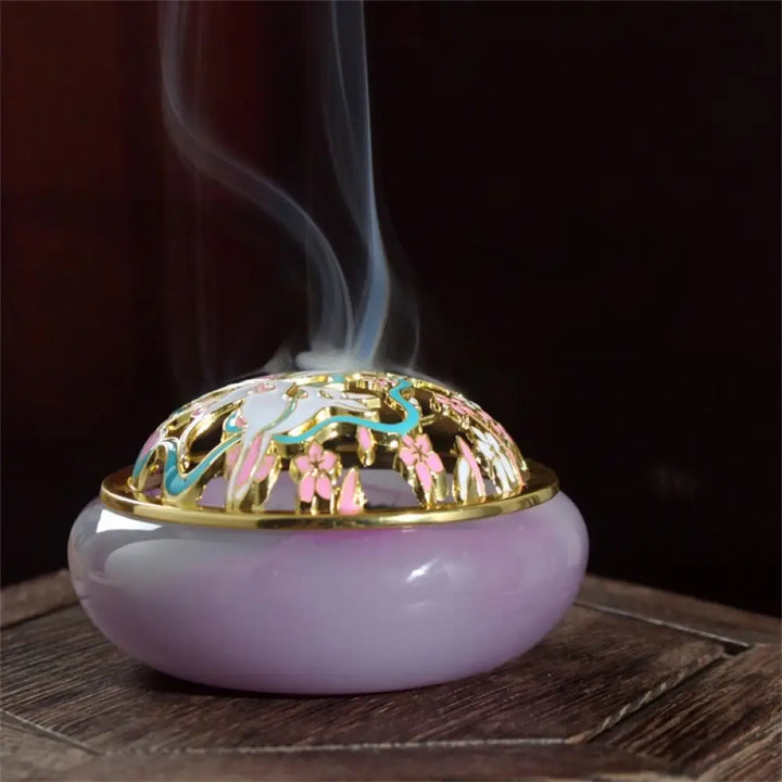 BWOOOH Nine Tailed Fox Liuli Crystal Healing Meditation Incense Burner - Incense Burner