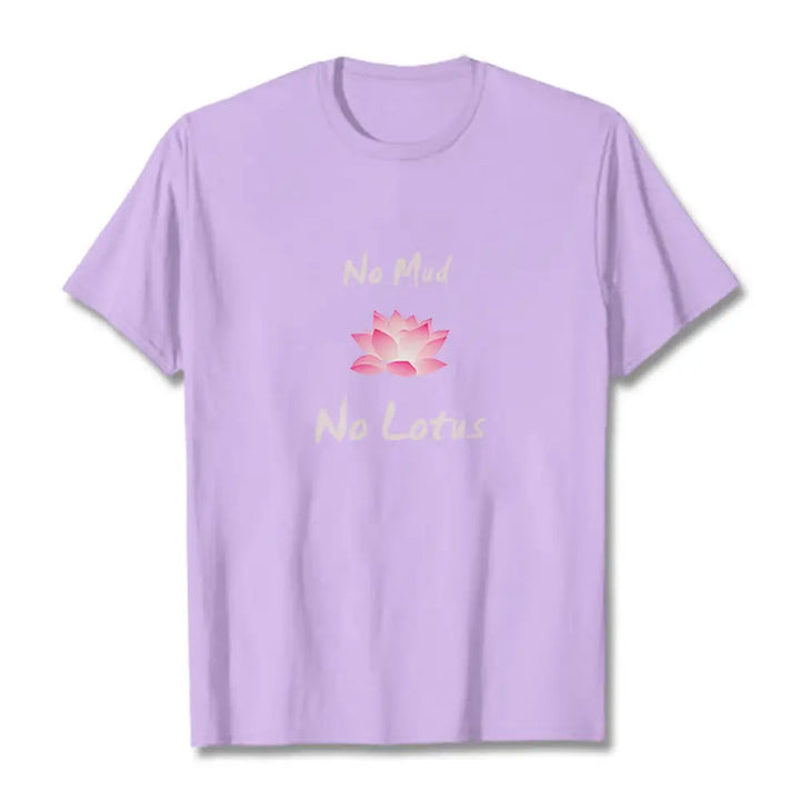 Buddha Stones No Mud No Lotus Cotton Tee T-shirt - Plum / S - T-Shirts