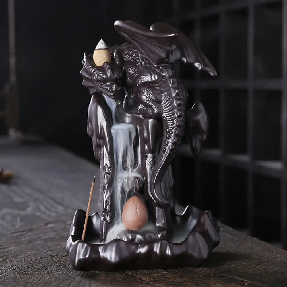 BWOOOH ceramic backflow incense burner - Nordic Dragon Ceramic Backflow Smok