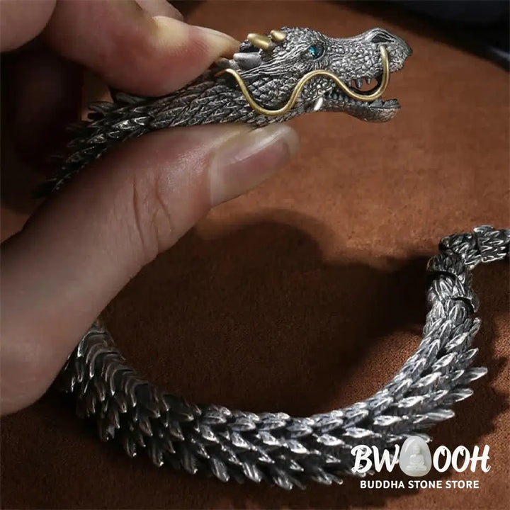 Buddha Stones Nordic Dragon Handmade Amulet Luck Protection Chain Bracelet - BWOOOH - Bracelet Bangle