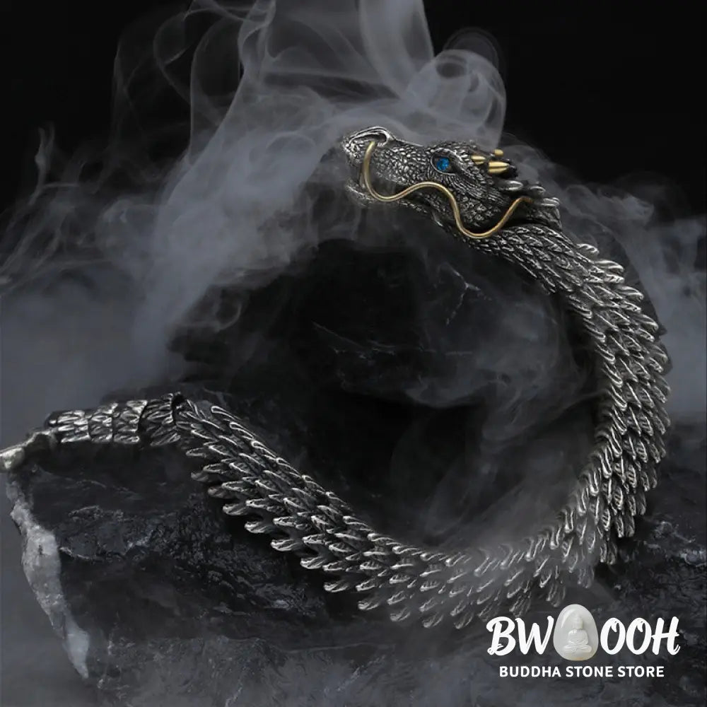 Buddha Stones Nordic Dragon Handmade Amulet Luck Protection Chain Bracelet - BWOOOH - Bracelet Bangle