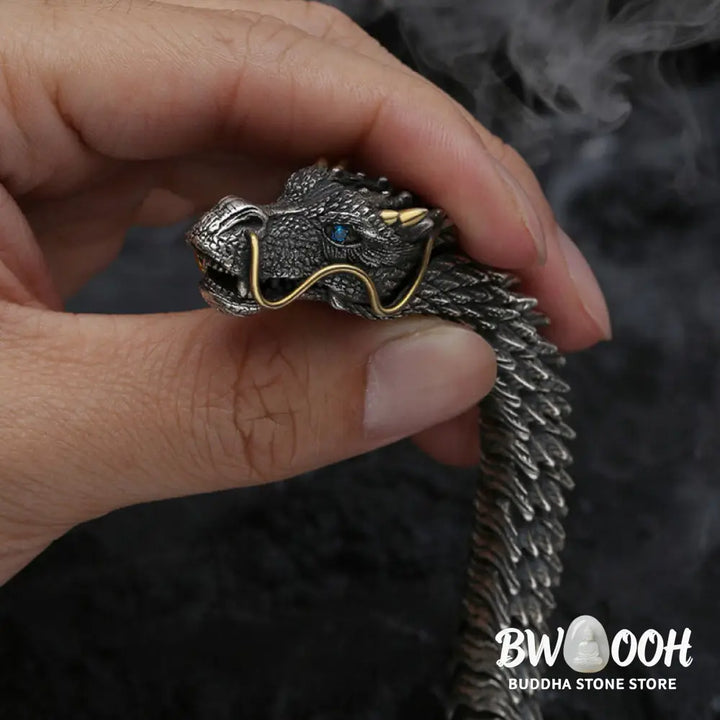 Buddha Stones Nordic Dragon Handmade Amulet Luck Protection Chain Bracelet - BWOOOH - Bracelet Bangle