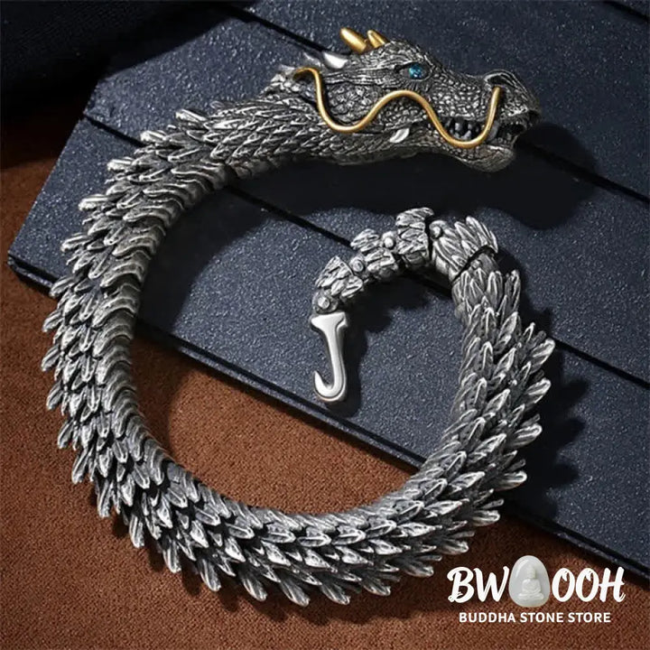 Buddha Stones Nordic Dragon Handmade Amulet Luck Protection Chain Bracelet - BWOOOH - Bracelet Bangle