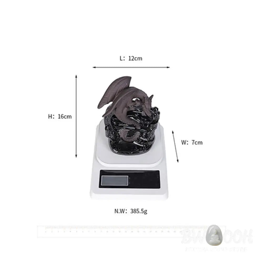 BWOOOH Nordic Pterosaur Dragon Ceramic Backflow Smoke Fountain Protection Healing Incense Burner Decoration