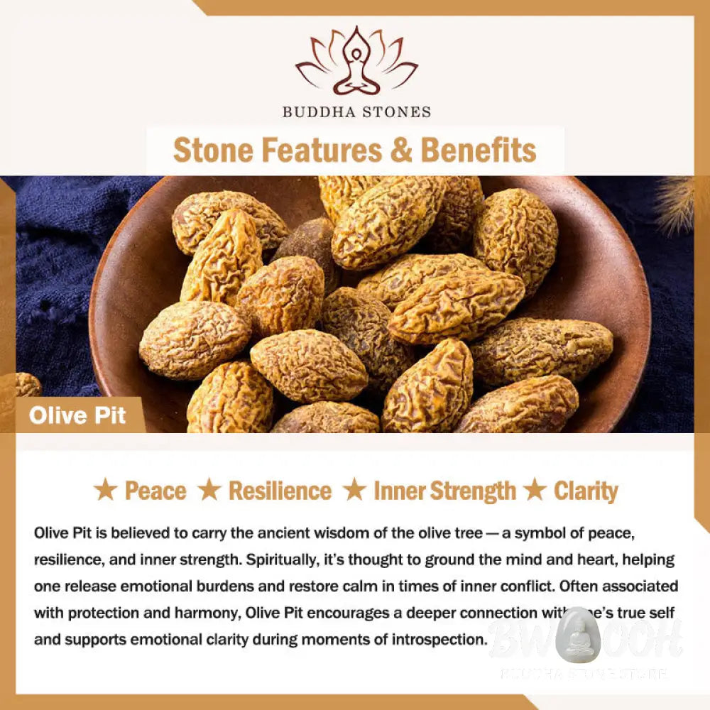 Buddha Stones Olive Pit Bead Copper Coin Inner Strength Ring - Ring