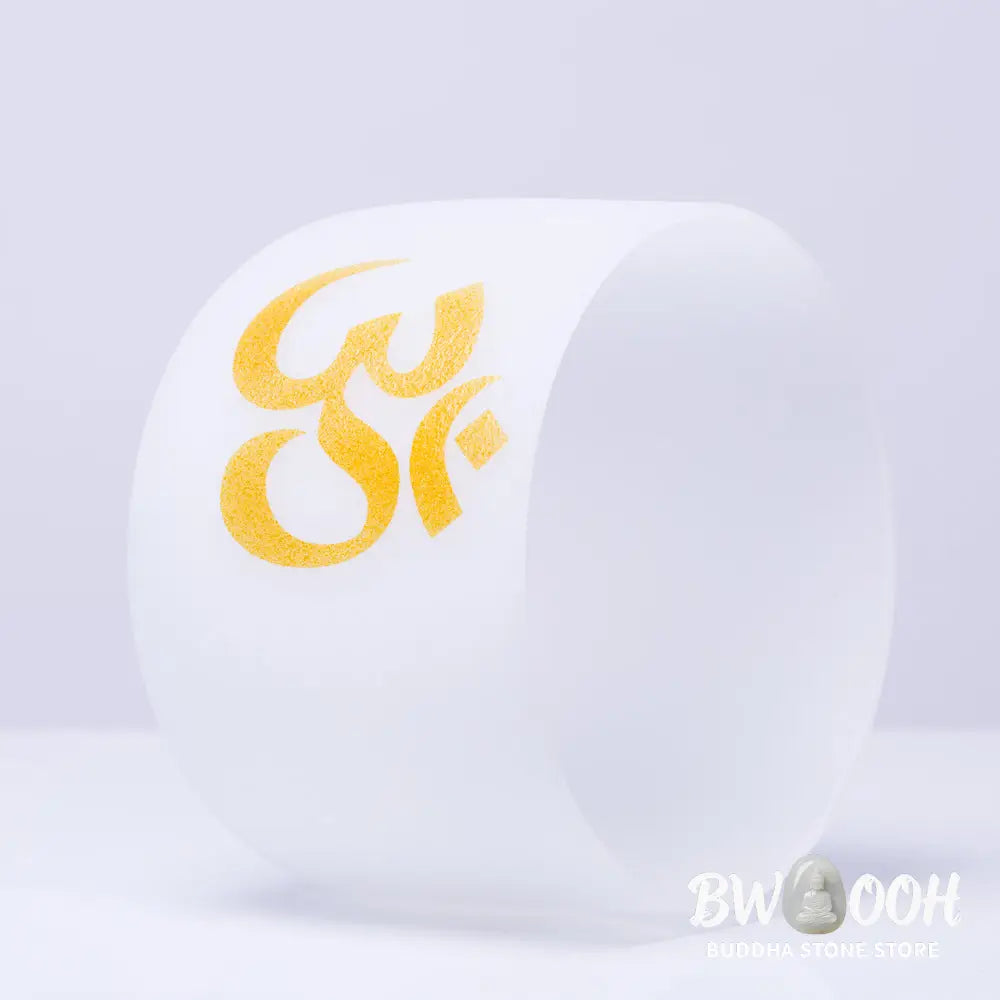 BWOOOH crystal singing bowl for meditation - OM Crystal Sound Bowl Meditati