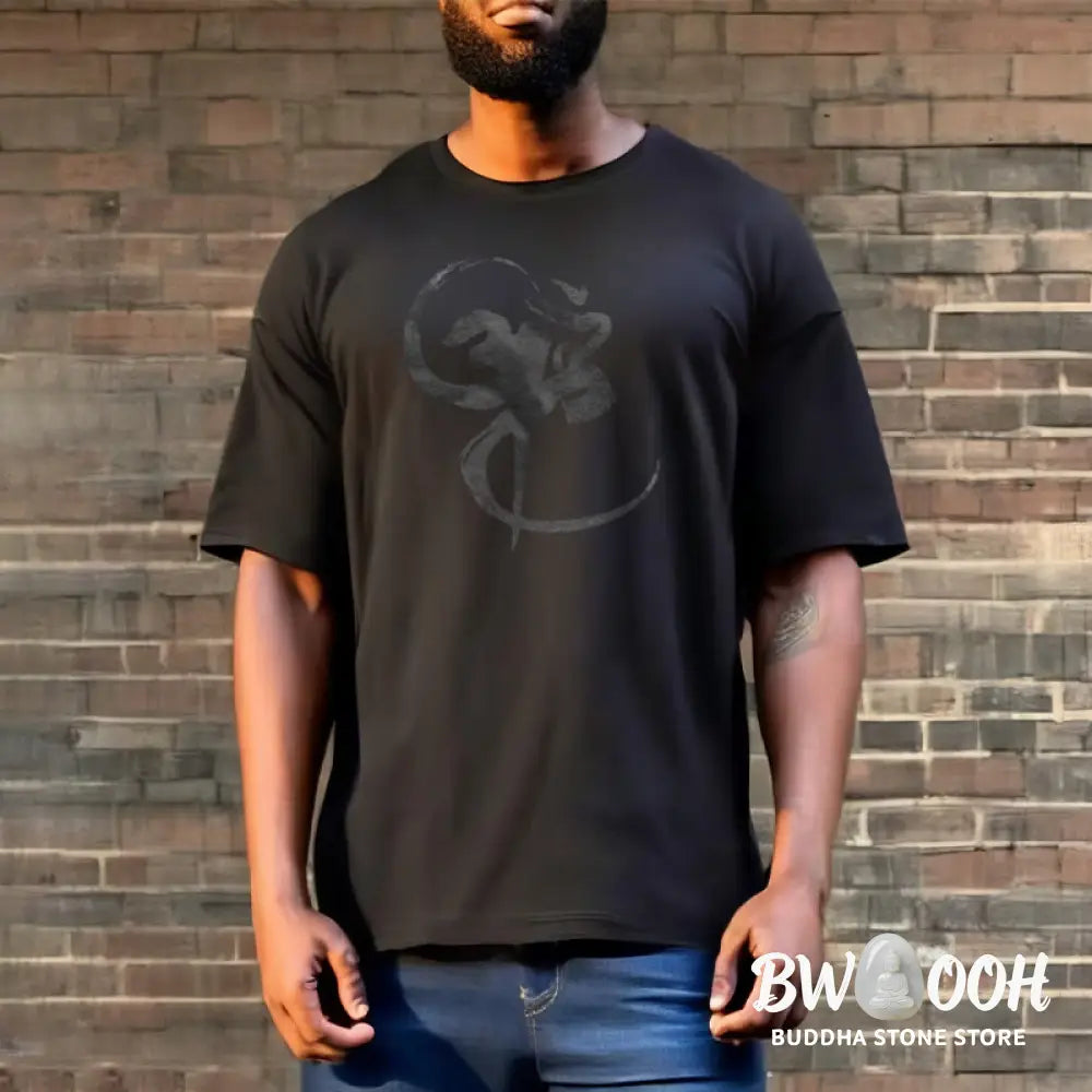 Buddha Stones Om Design Cotton Tee T-shirt - T-Shirts