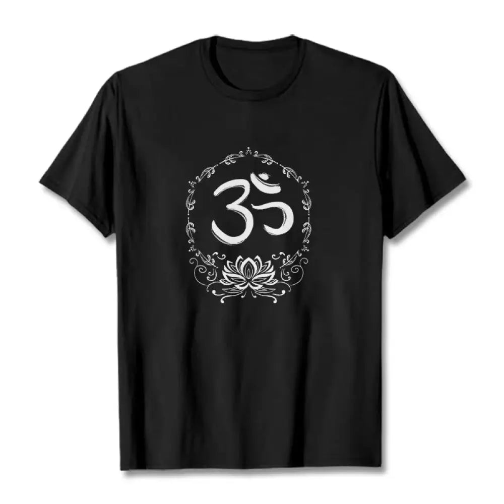BWOOOH lotus print yoga pants - OM Lotus Sketch Cotton Tee T-shirt
