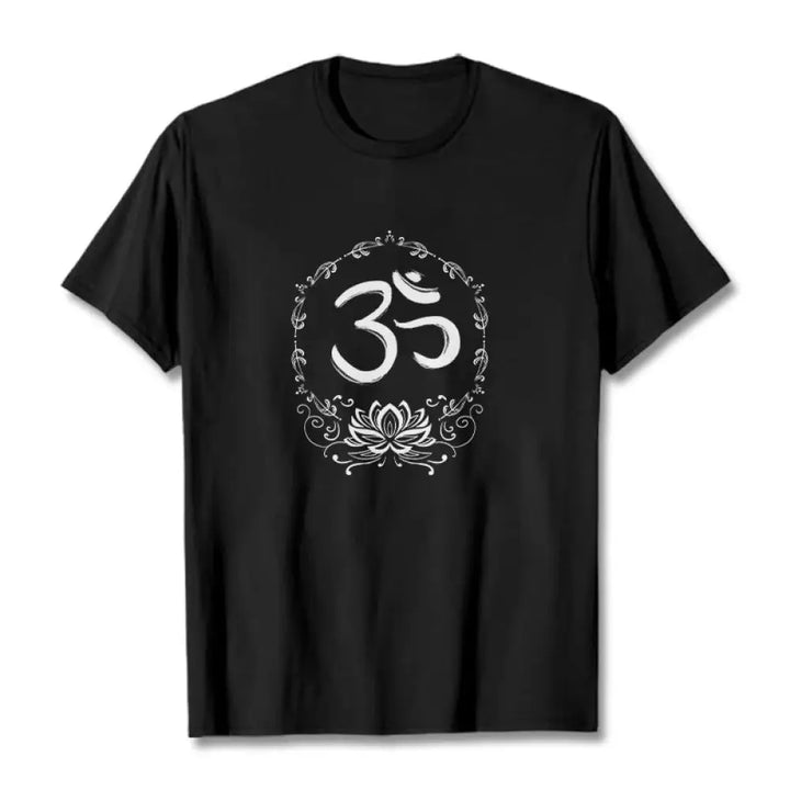 BWOOOH lotus print yoga pants - OM Lotus Sketch Cotton Tee T-shirt