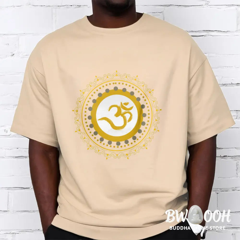 Buddha Stones Om Mandala Pattern Cotton Tee T-shirt - T-Shirts