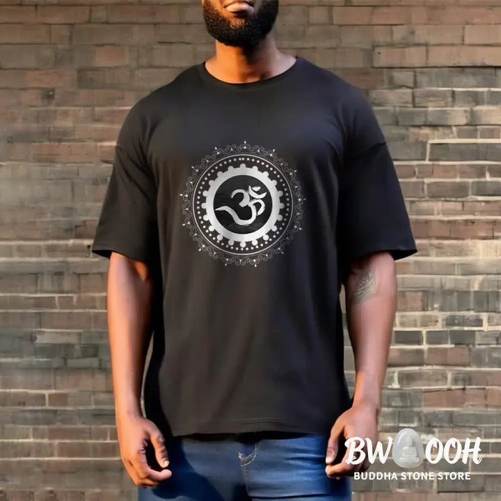 Buddha Stones Om Mandala Pattern Cotton Tee T-shirt - T-Shirts