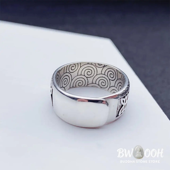 Buddha Stones Om Mani Padme Hum Copper Adjustable Wealth Ring - Copper(Wealth♥Luck) - Ring