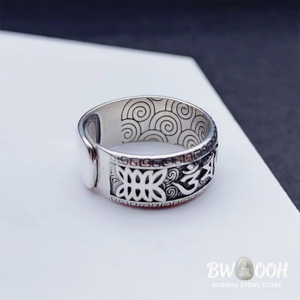 Buddha Stones Om Mani Padme Hum Copper Adjustable Wealth Ring - Copper(Wealth♥Luck) - Ring