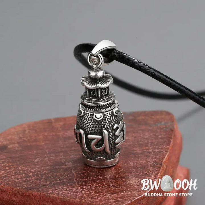 Buddha Stones Om Mani Padme Hum Copper Creativity Necklace Pendant - BWOOOH - Six True Words Necklace Pendant(with