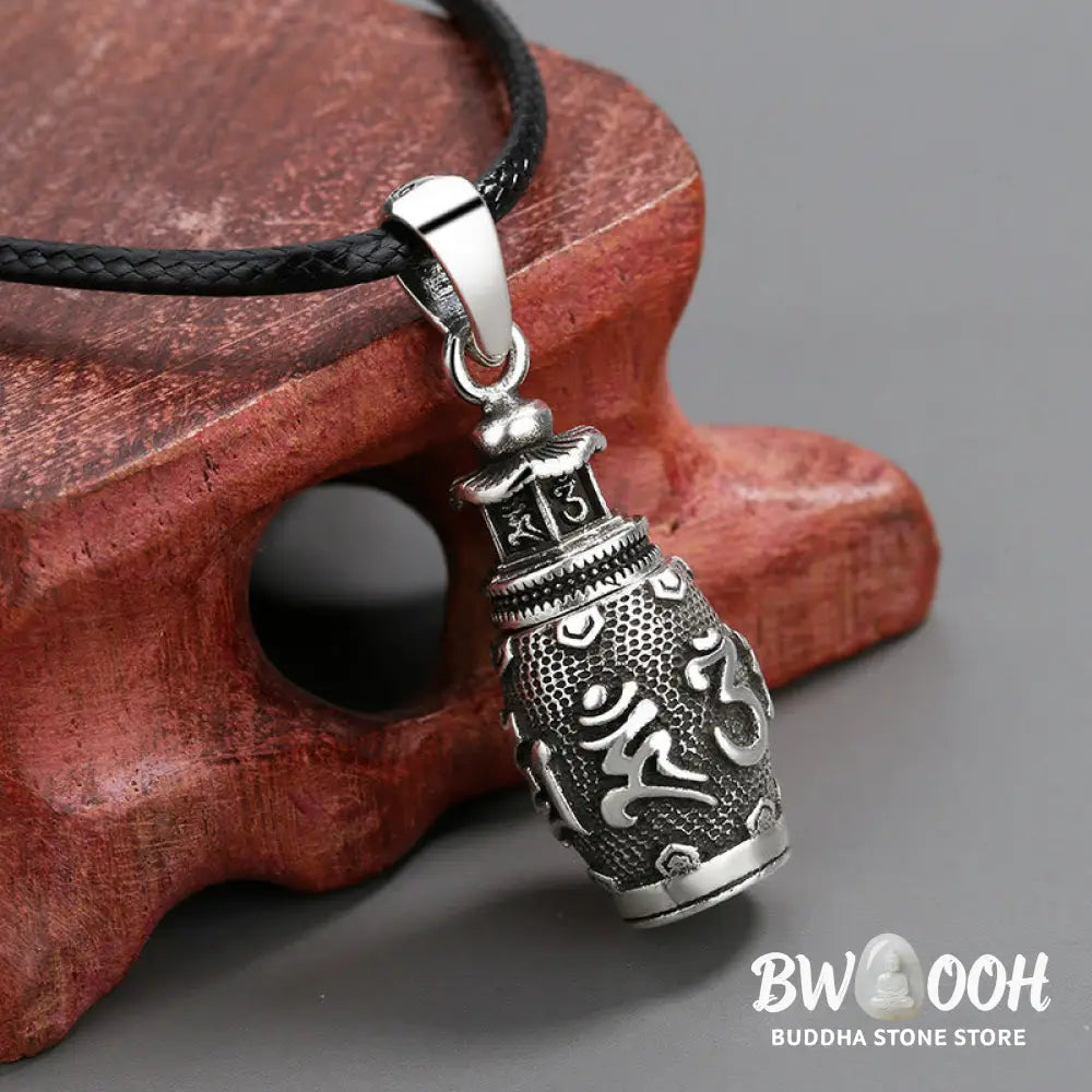 Buddha Stones Om Mani Padme Hum Copper Creativity Necklace Pendant - BWOOOH - Six True Words Necklace Pendant(with