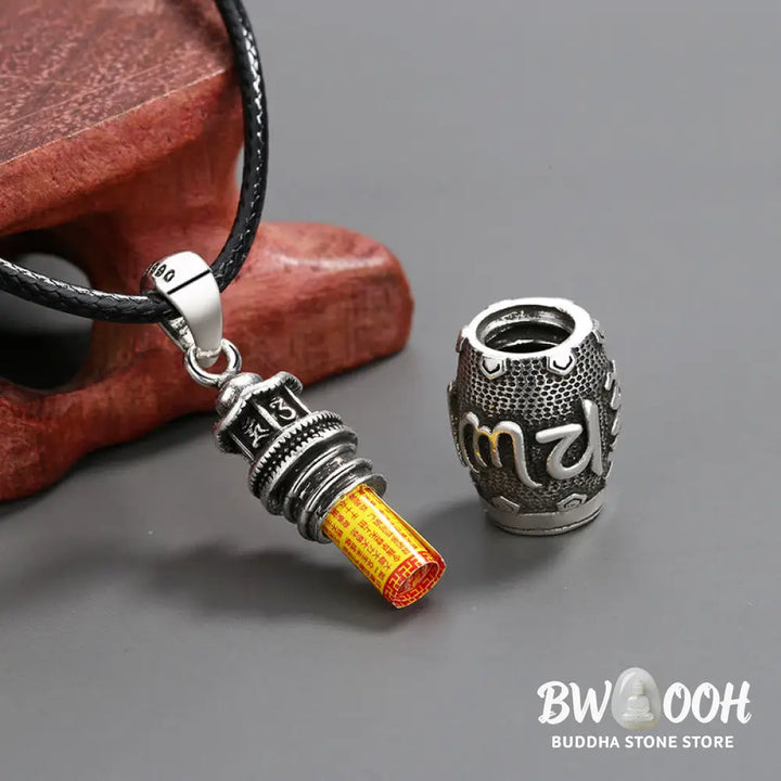 Buddha Stones Om Mani Padme Hum Copper Creativity Necklace Pendant - BWOOOH - Six True Words Necklace Pendant(with