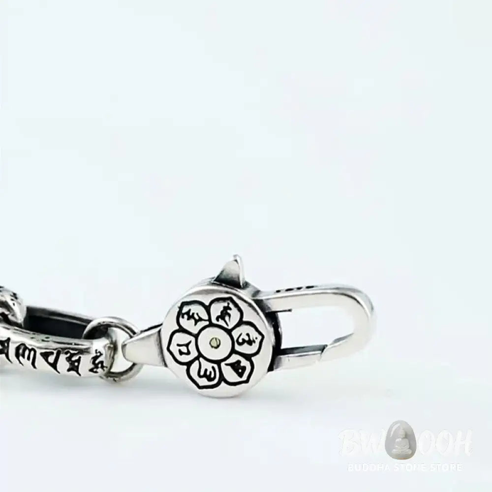 Buddha Stones Om Mani Padme Hum Double Dorje Copper Engraved Wisdom Bracelet - BWOOOH - Bracelet