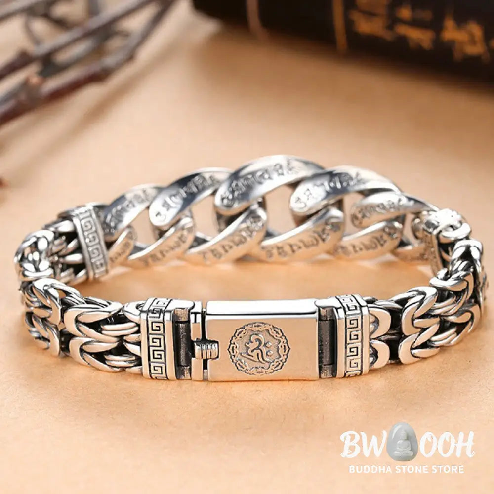 Buddha Stones Om Mani Padme Hum Engraved Peace Purity Bracelet - Bracelet