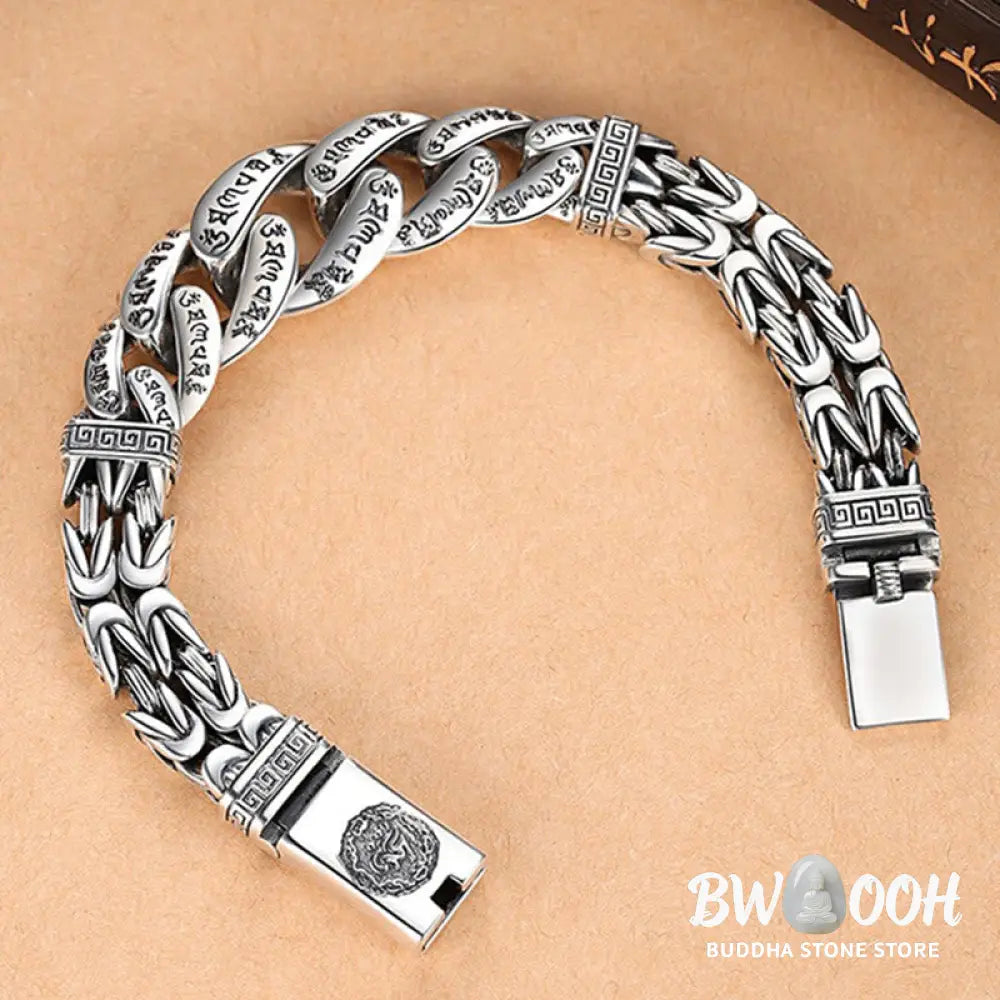 Buddha Stones Om Mani Padme Hum Engraved Peace Purity Bracelet - Bracelet