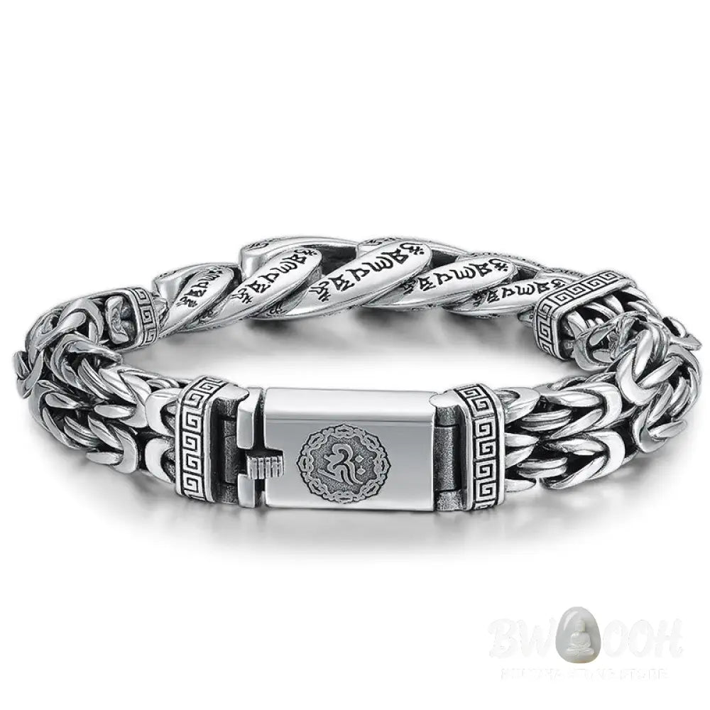 Buddha Stones Om Mani Padme Hum Engraved Peace Purity Bracelet - Bracelet