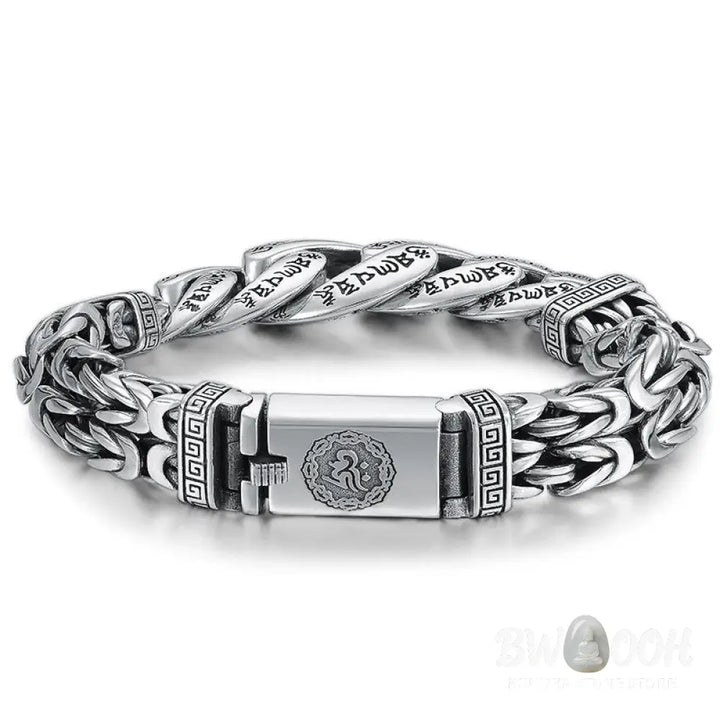 Buddha Stones Om Mani Padme Hum Engraved Peace Purity Bracelet - Bracelet