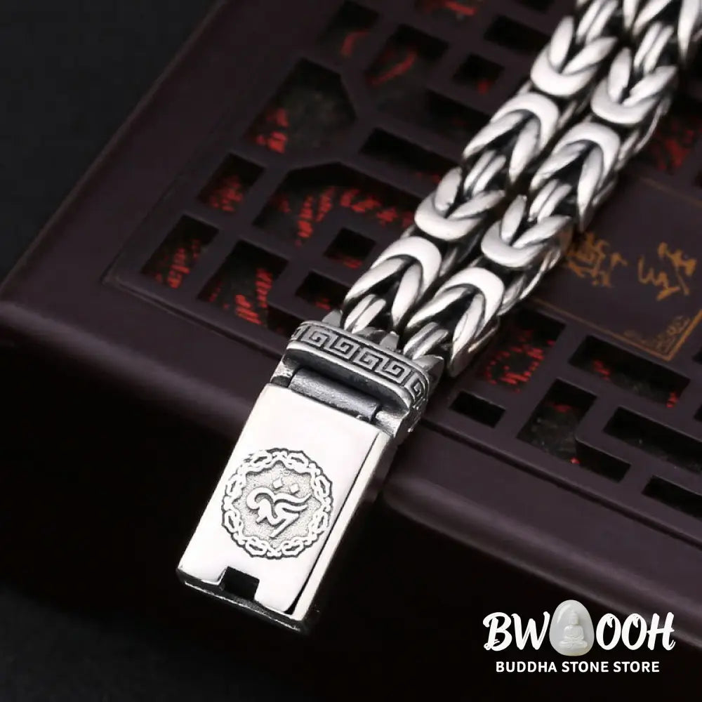 Buddha Stones Om Mani Padme Hum Engraved Peace Purity Bracelet - Bracelet