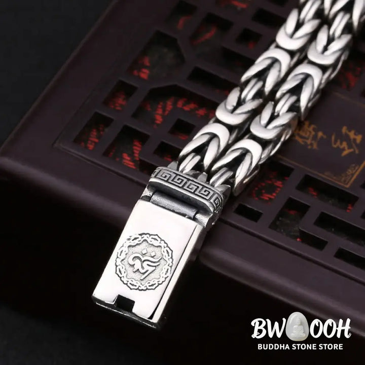Buddha Stones Om Mani Padme Hum Engraved Peace Purity Bracelet - Bracelet