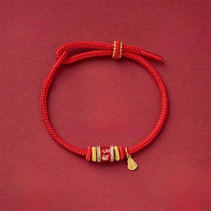BWOOOH Om Mani Padme Hum Fu Character Copper Red String L