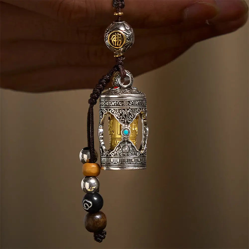 BWOOOH Om Mani Padme Hum Ghau Prayer Box Copper Plated Si