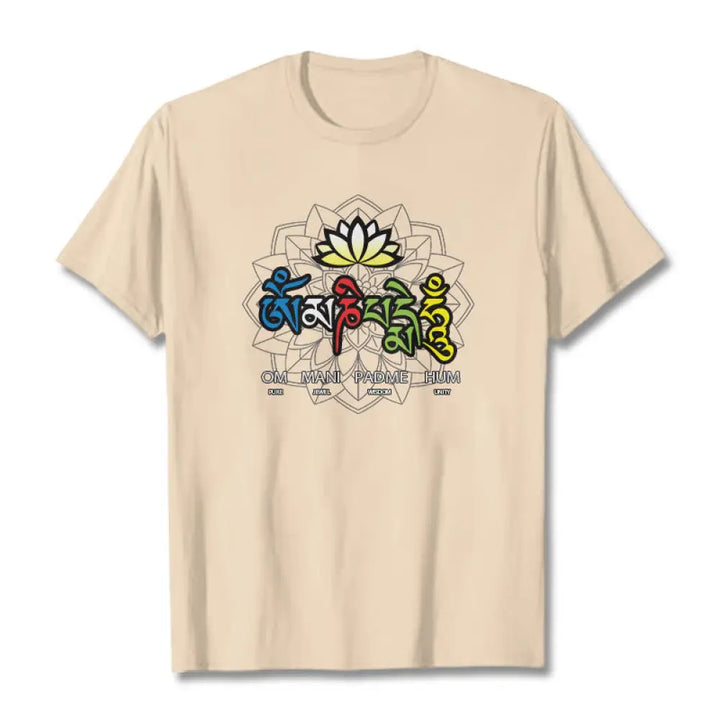 BWOOOH lotus print yoga pants - Om Mani Padme Hum Lotus Tee T-shirt