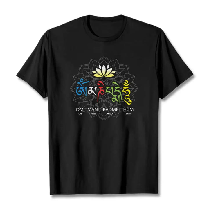 BWOOOH lotus print yoga pants - Om Mani Padme Hum Lotus Tee T-shirt