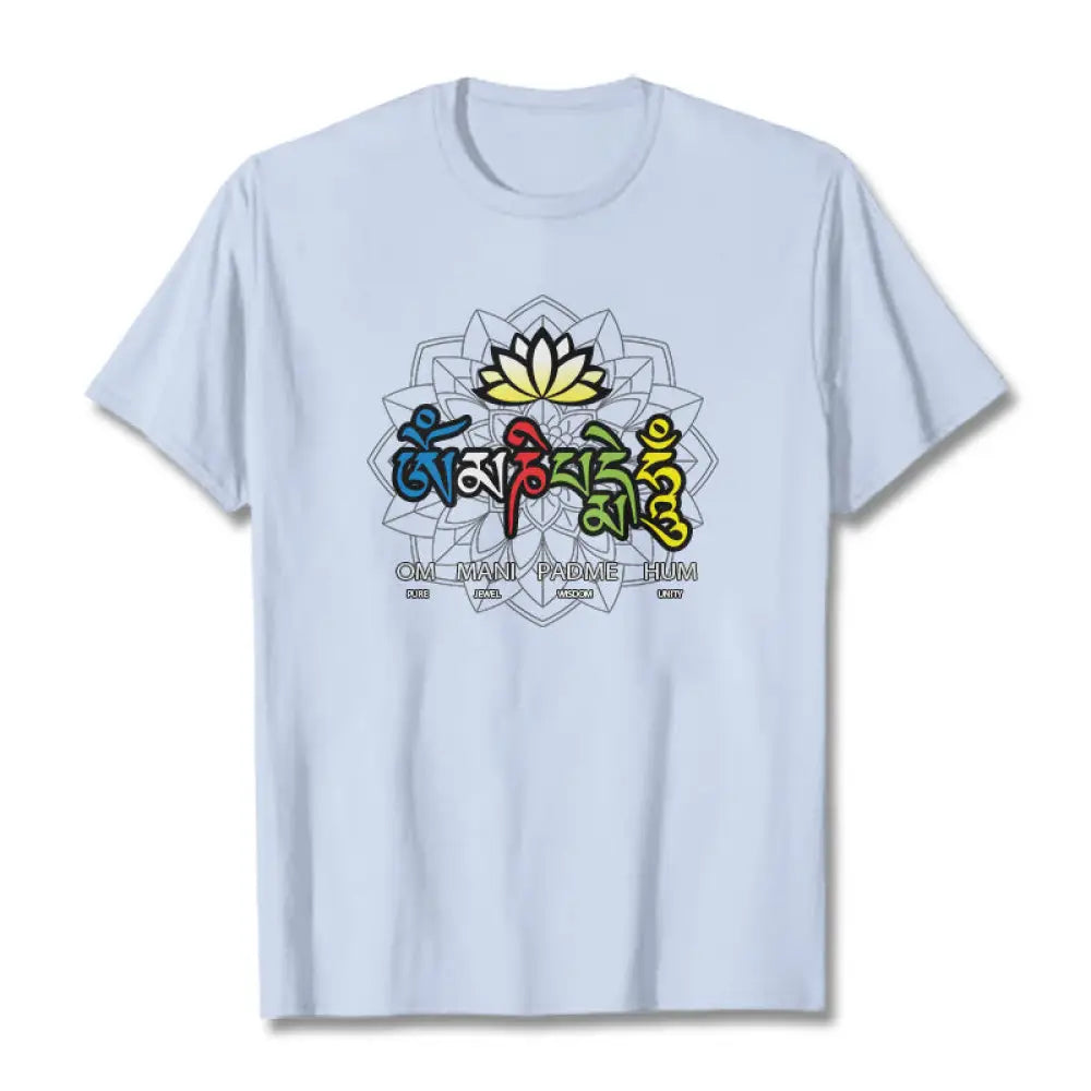 BWOOOH lotus print yoga pants - Om Mani Padme Hum Lotus Tee T-shirt