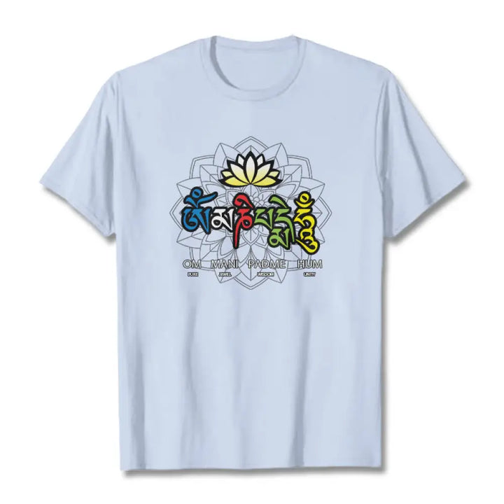 BWOOOH lotus print yoga pants - Om Mani Padme Hum Lotus Tee T-shirt