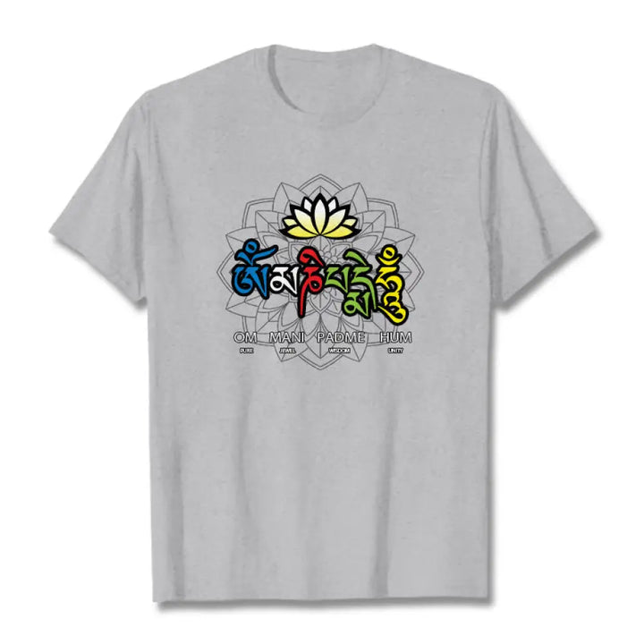 BWOOOH lotus print yoga pants - Om Mani Padme Hum Lotus Tee T-shirt