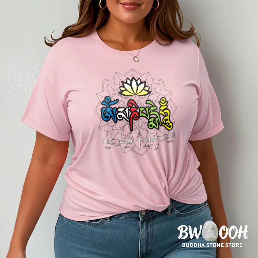 BWOOOH lotus print yoga pants - Om Mani Padme Hum Lotus Tee T-shirt