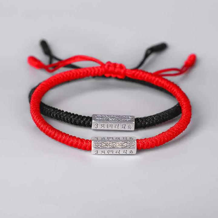 BWOOOH Om Mani Padme Hum Luck Protection Red String Bracelet - BWOOOH - Bracelet