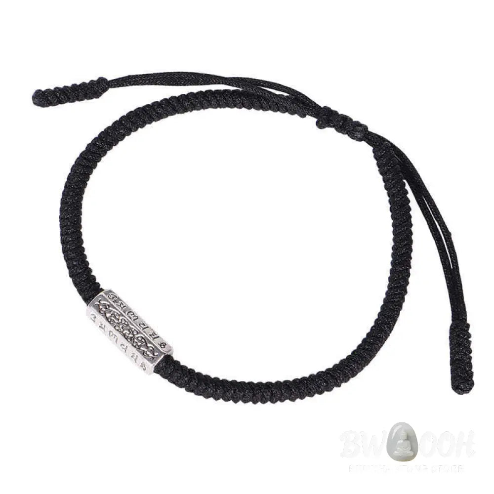 Buddha Stones Om Mani Padme Hum Luck Protection Red String Bracelet - BWOOOH - Bracelet