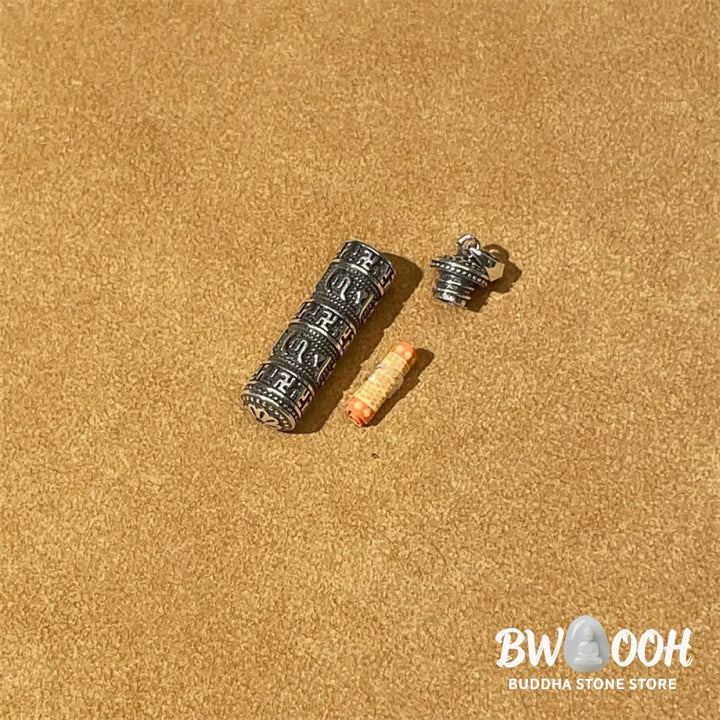 Buddha Stones Om Mani Padme Hum Swastika Twisted Chain Wisdom Necklace Pendant - BWOOOH - Six True Words Necklace