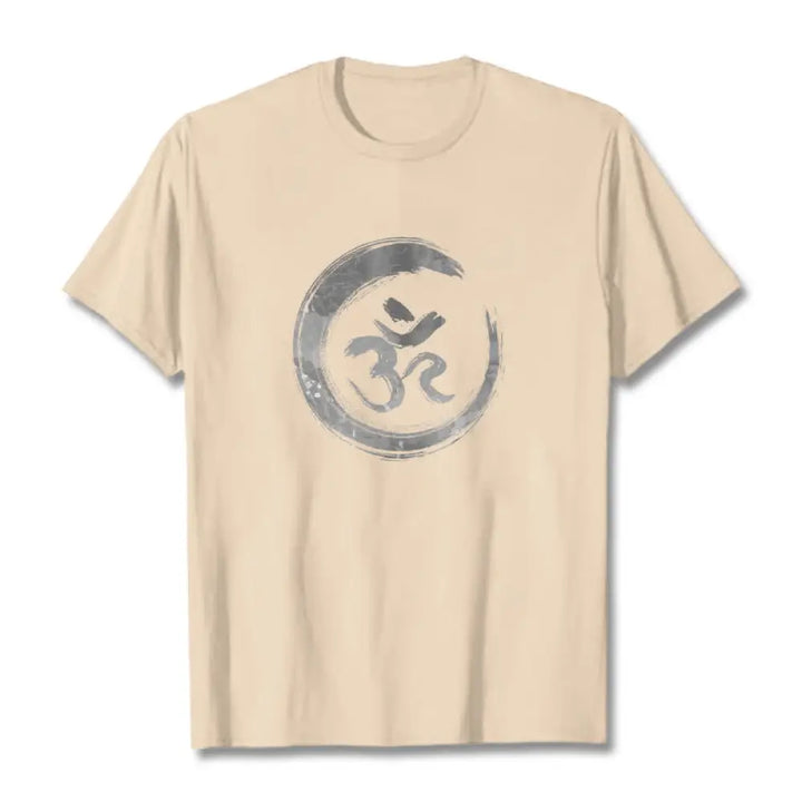 Buddha Stones OM Mantra Sanskrit Tee T-shirt - Bisque / S - T-Shirts