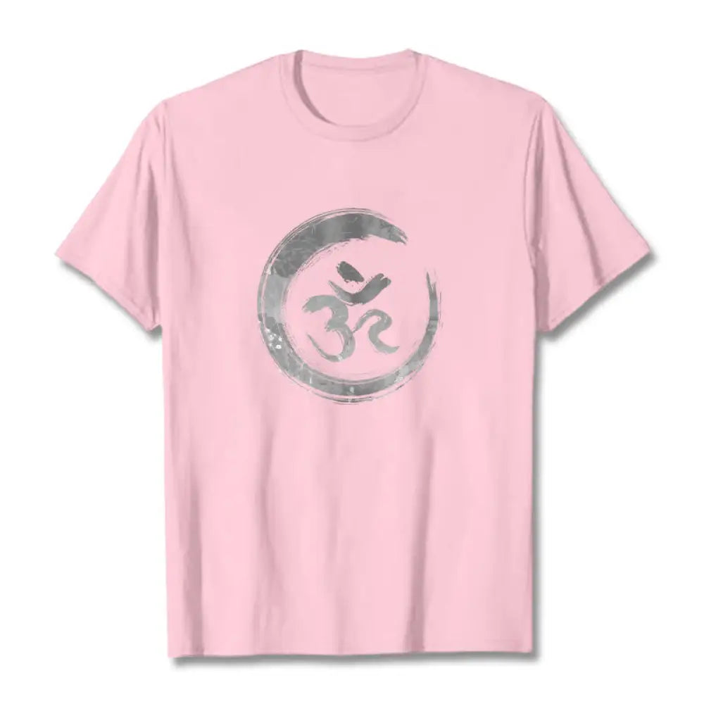 Buddha Stones OM Mantra Sanskrit Tee T-shirt - LightPink / S - T-Shirts