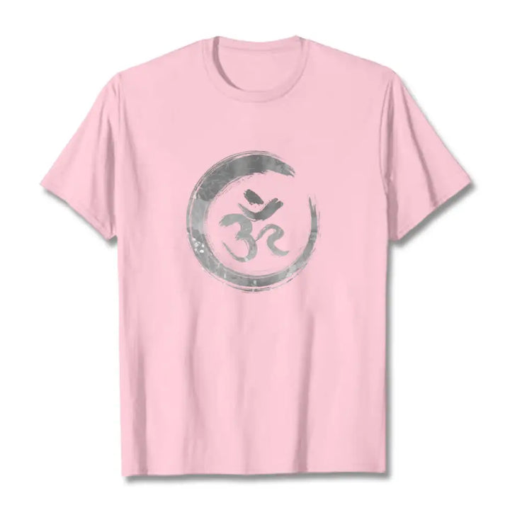 Buddha Stones OM Mantra Sanskrit Tee T-shirt - LightPink / S - T-Shirts