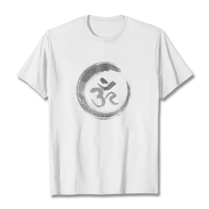 Buddha Stones OM Mantra Sanskrit Tee T-shirt - White / S - T-Shirts