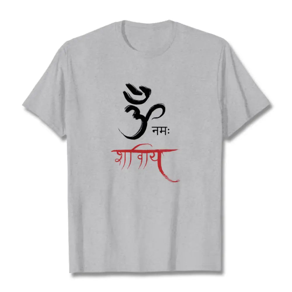 BWOOOH printed yoga pants - OM NAMAH SHIVAYA Mantra Sanskrit Tee T-s