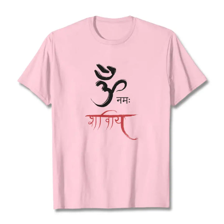 Buddha Stones OM NAMAH SHIVAYA Mantra Sanskrit Tee T-shirt - LightPink / S - T-Shirts