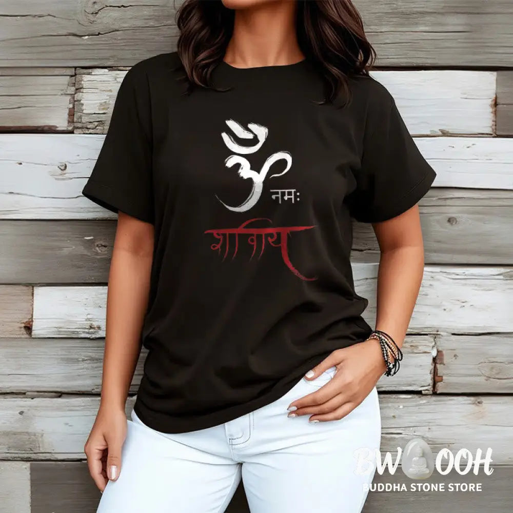 Buddha Stones OM NAMAH SHIVAYA Mantra Sanskrit Tee T-shirt - T-Shirts