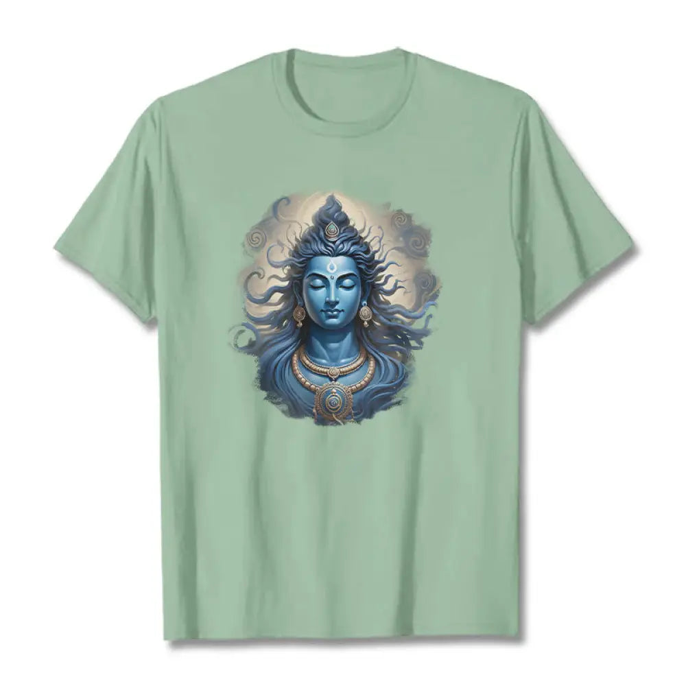 Buddha Stones OM NAMAH SHIVAYA Buddha Tee T-shirt - PaleGreen / S - T-Shirts